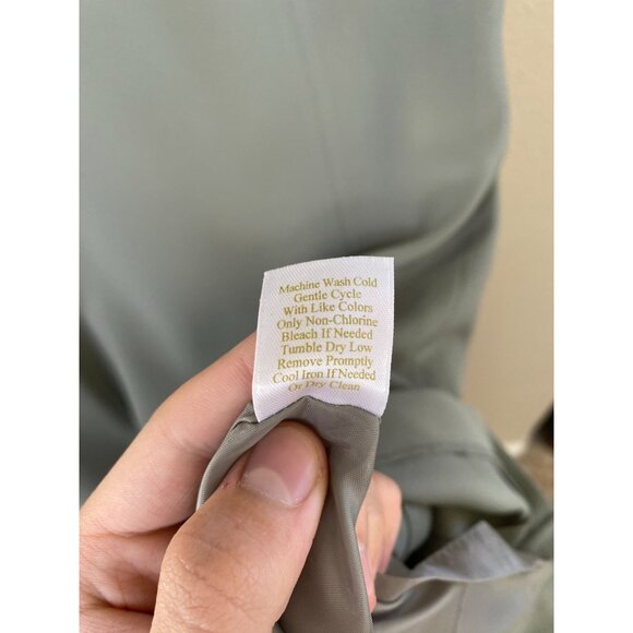 Caslon Womens Green Sheath Dress 4 Short Sleeve Polyester Lined Back Zip Closure - Picture 7 of 8